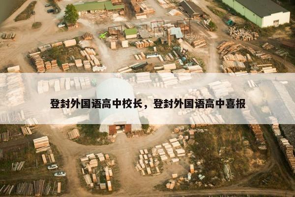 登封外国语高中校长，登封外国语高中喜报