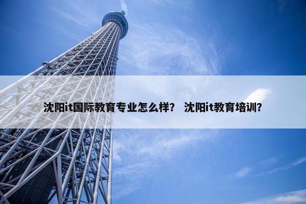 沈阳it国际教育专业怎么样？ 沈阳it教育培训？