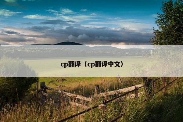 cp翻译（cp翻译中文）