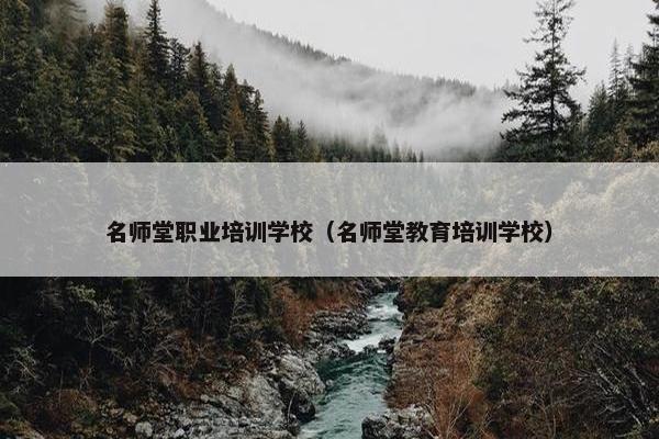 名师堂职业培训学校（名师堂教育培训学校）