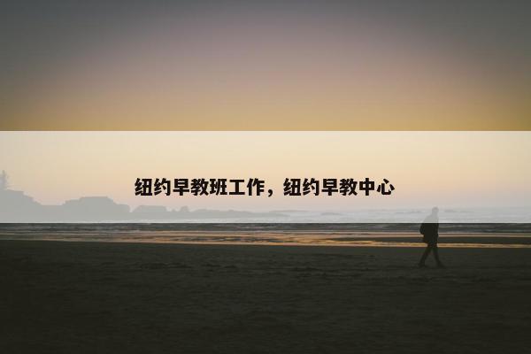 纽约早教班工作，纽约早教中心