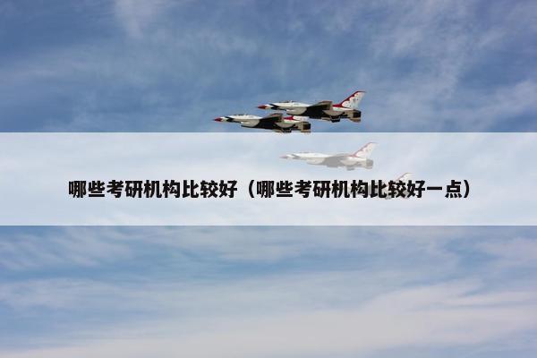 哪些考研机构比较好（哪些考研机构比较好一点）