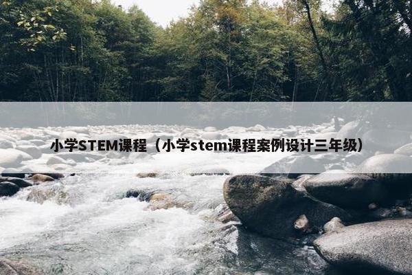 小学STEM课程（小学stem课程案例设计三年级）