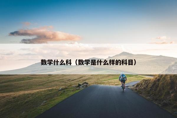 数学什么科（数学是什么样的科目）