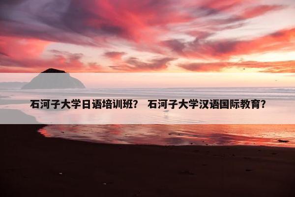 石河子大学日语培训班？ 石河子大学汉语国际教育？