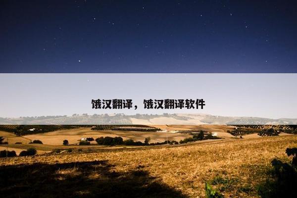 饿汉翻译，饿汉翻译软件