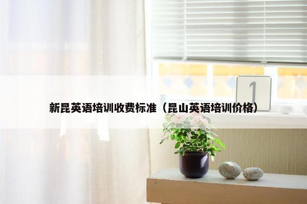 新昆英语培训收费标准（昆山英语培训价格）