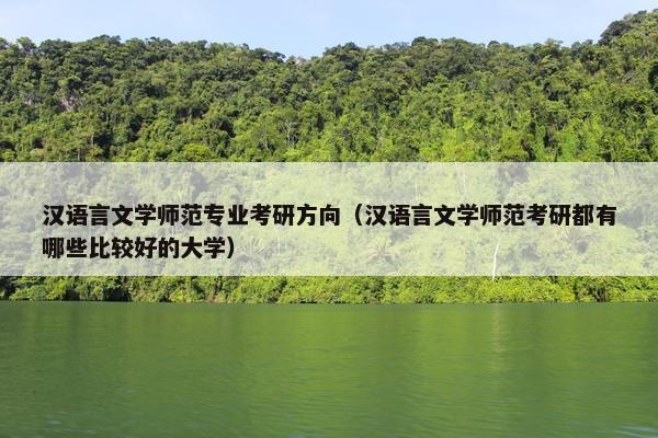 汉语言文学师范专业考研方向（汉语言文学师范考研都有哪些比较好的大学）