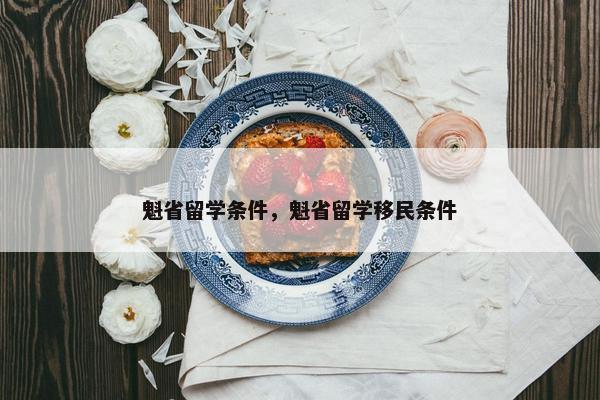 魁省留学条件，魁省留学移民条件