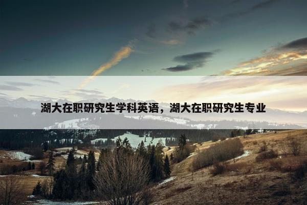湖大在职研究生学科英语，湖大在职研究生专业