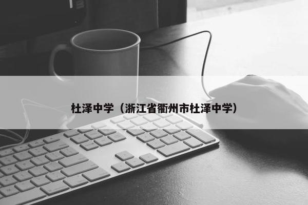 杜泽中学（浙江省衢州市杜泽中学）