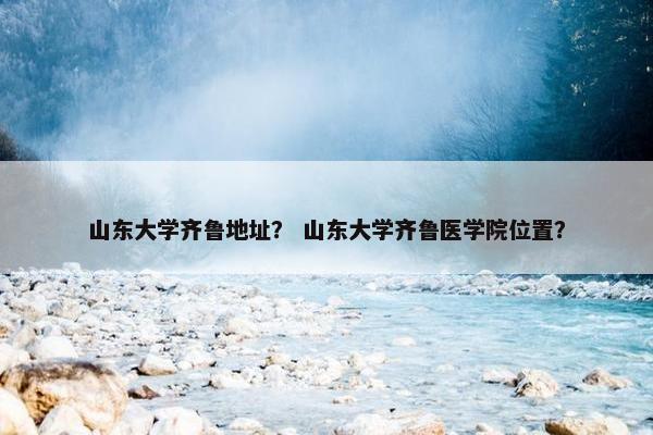 山东大学齐鲁地址？ 山东大学齐鲁医学院位置？