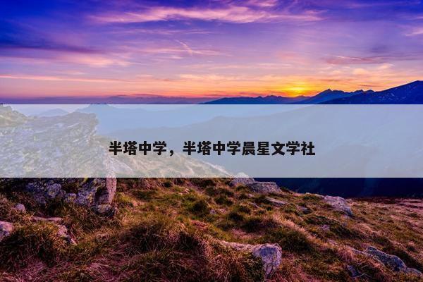 半塔中学，半塔中学晨星文学社