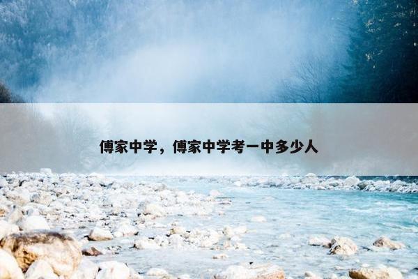 傅家中学，傅家中学考一中多少人