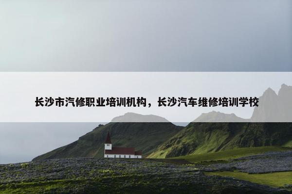 长沙市汽修职业培训机构，长沙汽车维修培训学校