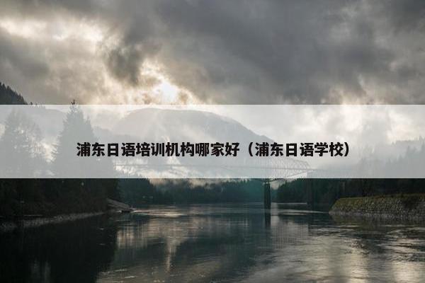 浦东日语培训机构哪家好（浦东日语学校）