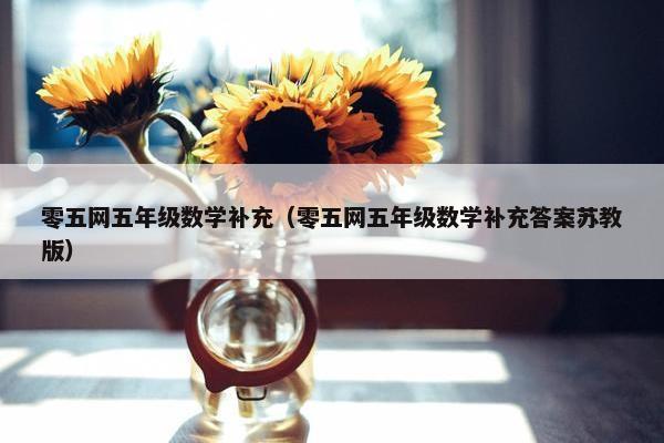 零五网五年级数学补充（零五网五年级数学补充答案苏教版）