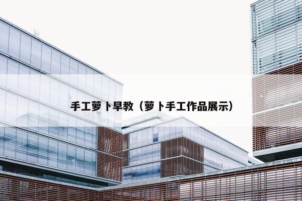 手工萝卜早教（萝卜手工作品展示）