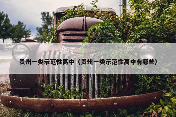 贵州一类示范性高中（贵州一类示范性高中有哪些）