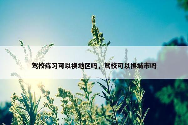 驾校练习可以换地区吗，驾校可以换城市吗
