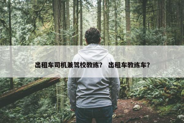 出租车司机兼驾校教练？ 出租车教练车？