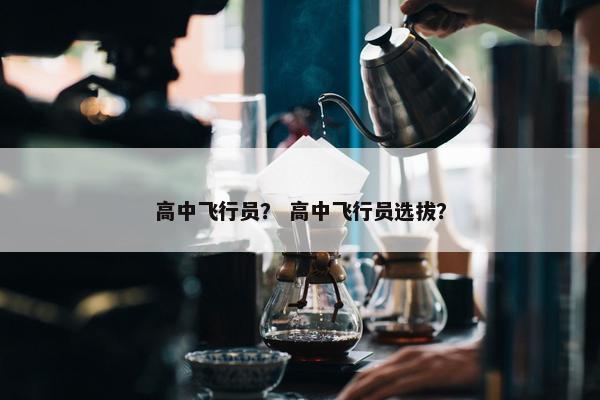 高中飞行员？ 高中飞行员选拔？