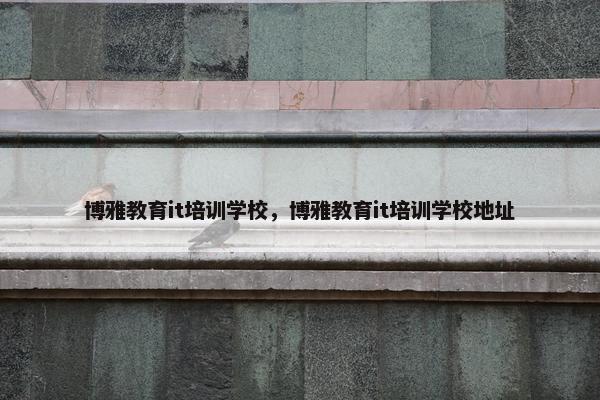 博雅教育it培训学校，博雅教育it培训学校地址