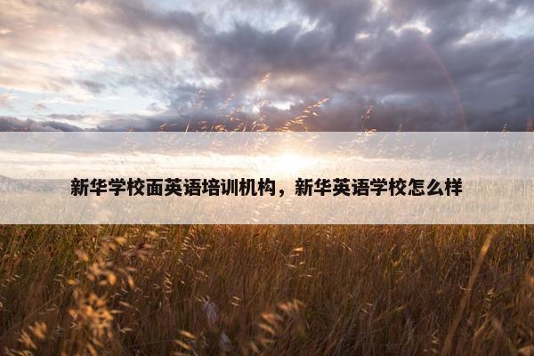 新华学校面英语培训机构，新华英语学校怎么样