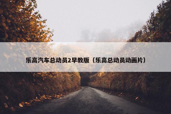 乐高汽车总动员2早教版（乐高总动员动画片）