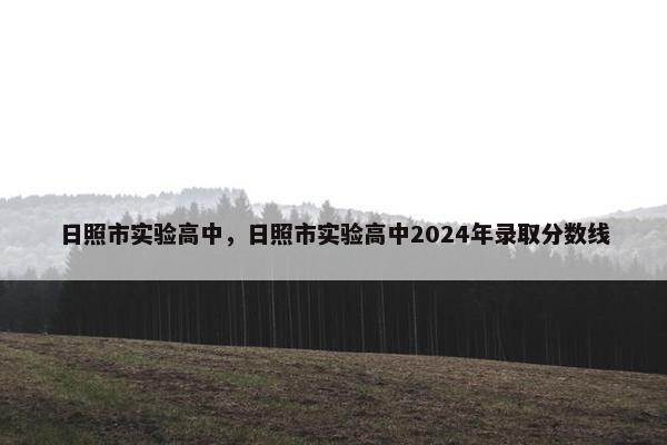 日照市实验高中，日照市实验高中2024年录取分数线