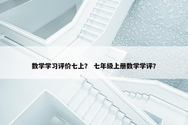 数学学习评价七上？ 七年级上册数学学评？
