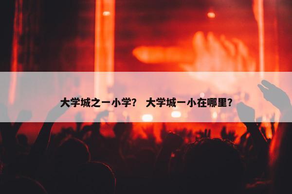 大学城之一小学？ 大学城一小在哪里？