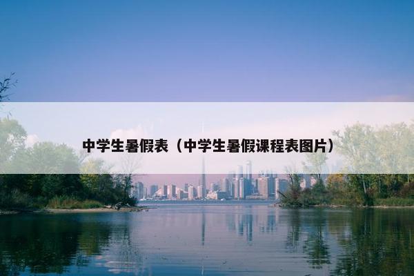 中学生暑假表（中学生暑假课程表图片）