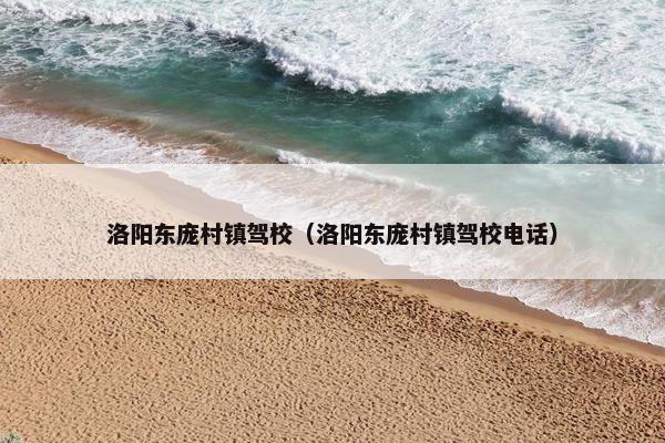 洛阳东庞村镇驾校（洛阳东庞村镇驾校电话）