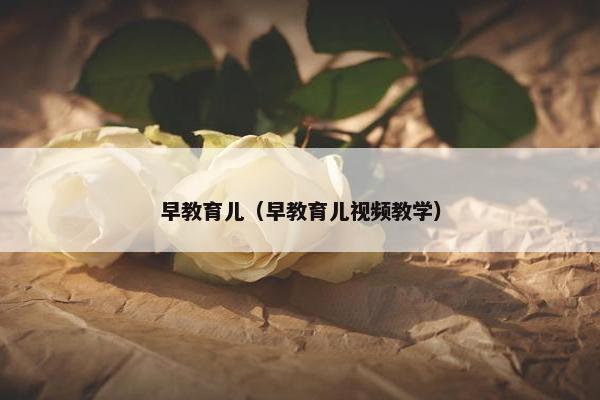 早教育儿（早教育儿视频教学）