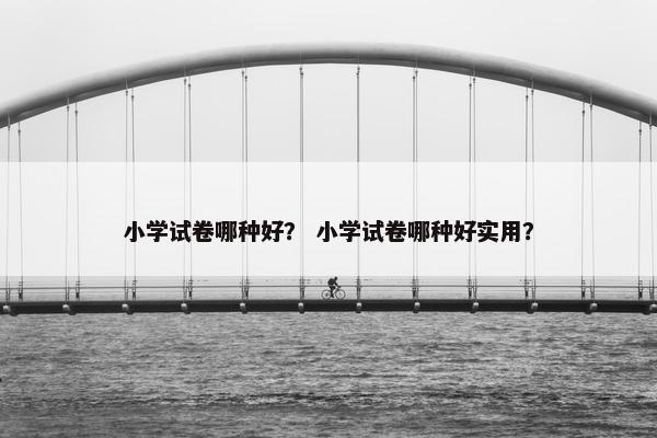 小学试卷哪种好？ 小学试卷哪种好实用？