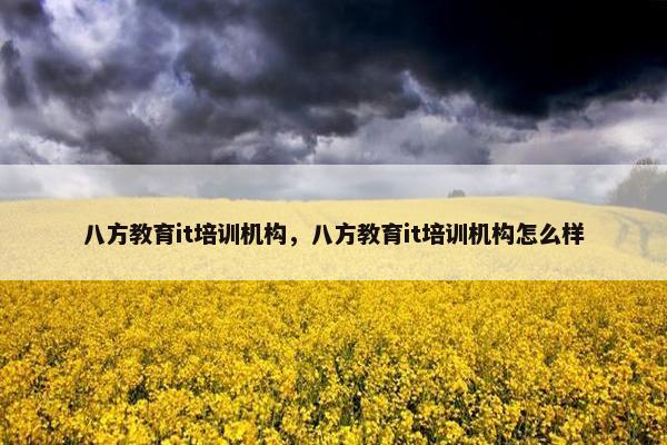 八方教育it培训机构，八方教育it培训机构怎么样