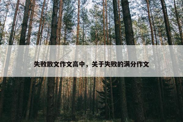 失败散文作文高中，关于失败的满分作文