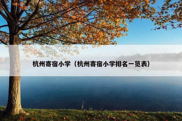 杭州寄宿小学（杭州寄宿小学排名一览表）