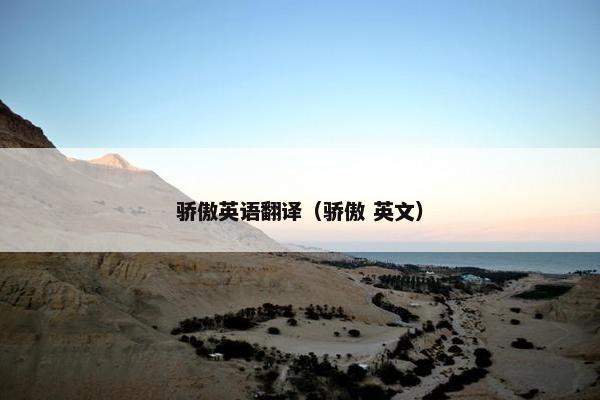 骄傲英语翻译（骄傲 英文）