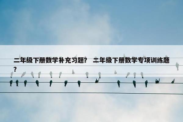 二年级下册数学补充习题？ 二年级下册数学专项训练题？