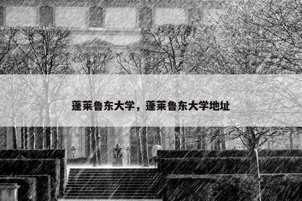 蓬莱鲁东大学，蓬莱鲁东大学地址