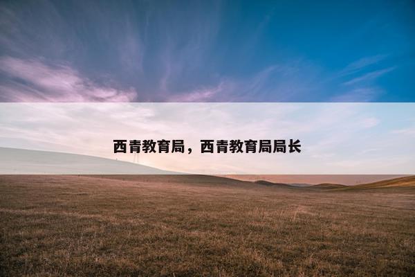 西青教育局，西青教育局局长