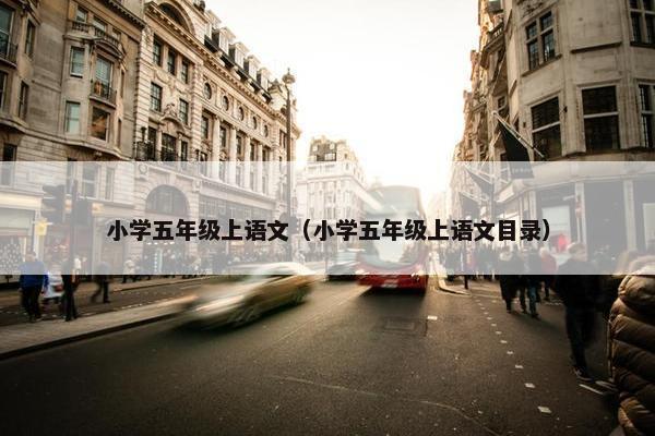 小学五年级上语文（小学五年级上语文目录）