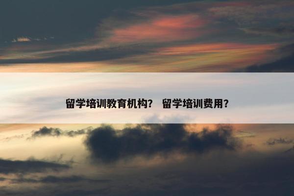 留学培训教育机构？ 留学培训费用？