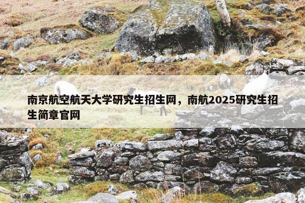 南京航空航天大学研究生招生网，南航2025研究生招生简章官网