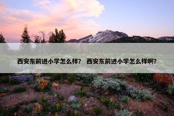 西安东前进小学怎么样？ 西安东前进小学怎么样啊？
