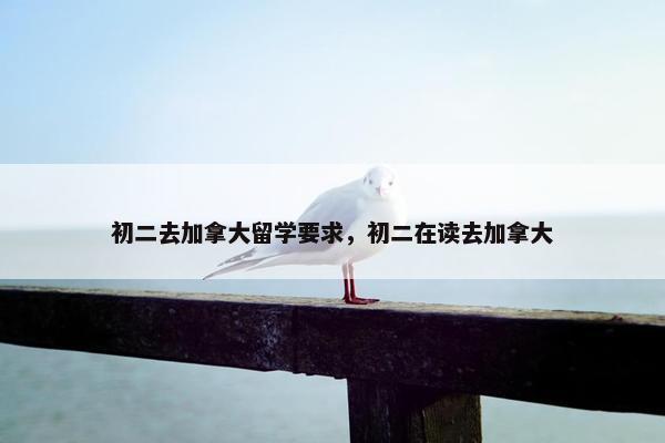 初二去加拿大留学要求，初二在读去加拿大