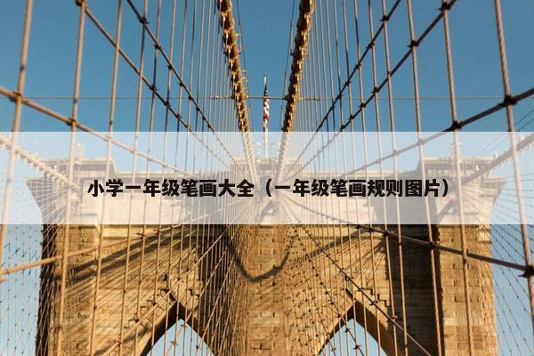 小学一年级笔画大全（一年级笔画规则图片）