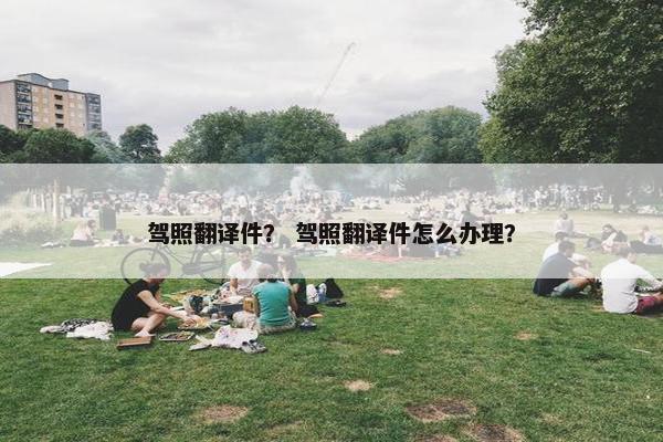 驾照翻译件？ 驾照翻译件怎么办理？